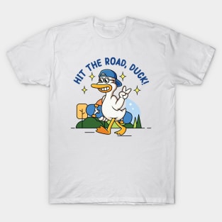 hit the road duck! : proudly walking duck holding a skateboard T-Shirt